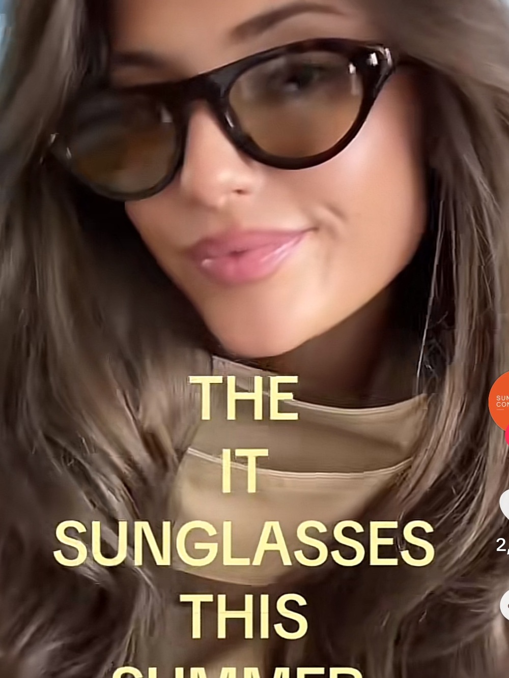 Classic Cat-Eye Brown Sunglasses - Women